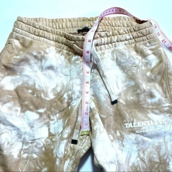 Talentless Premium Cotton Sweatpants Beige Custom Tie Dye - Picture 4 of 8